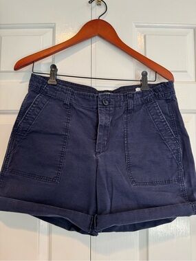 GAP Navy Blue Mid-Rise Cargo Shorts